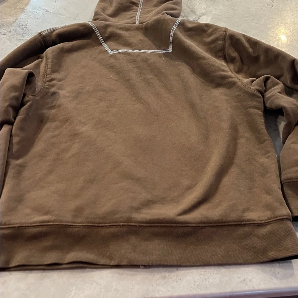 L.L. Bean green Hoodie Sherpa fleece lined 10/12 unisex - Picture 5 of 9